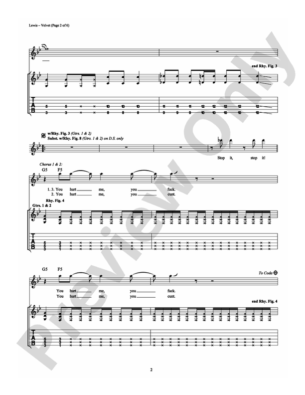 Velvet - Guitar TAB (Digital Download)