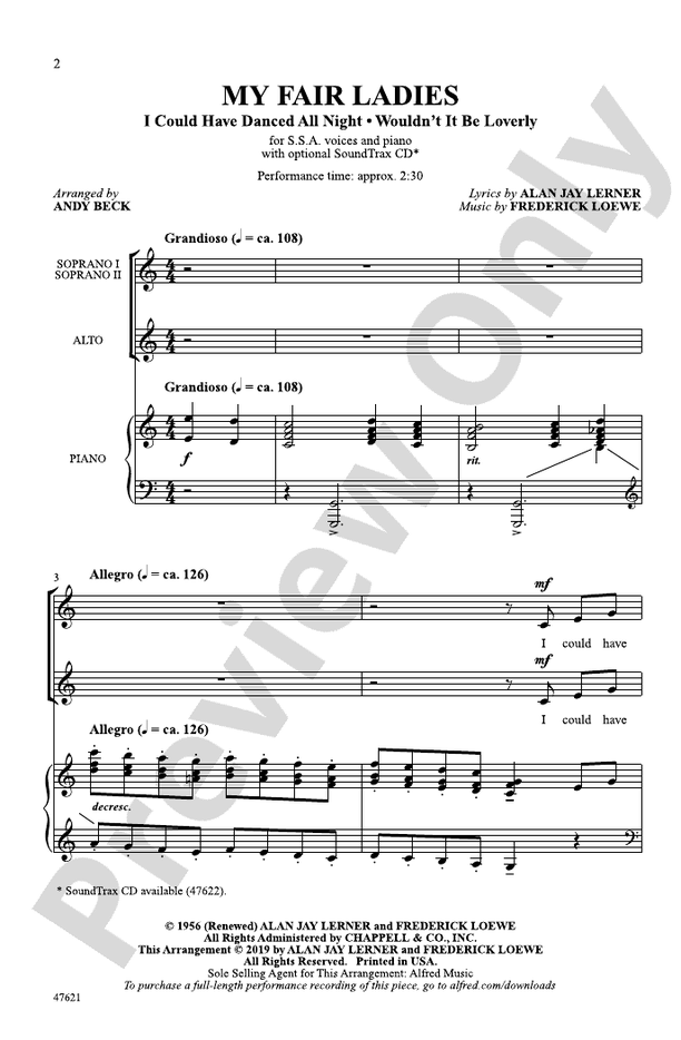 My Fair Ladies – SSA Choral Octavo (Digital Download)