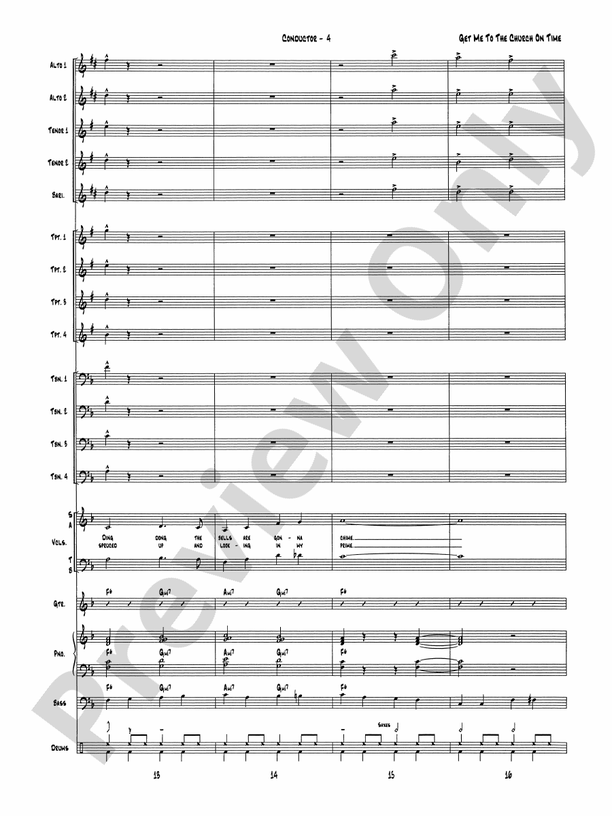 Get Me to the Church on Time - Jazz Ensemble Conductor Score & Parts (Digital Download)