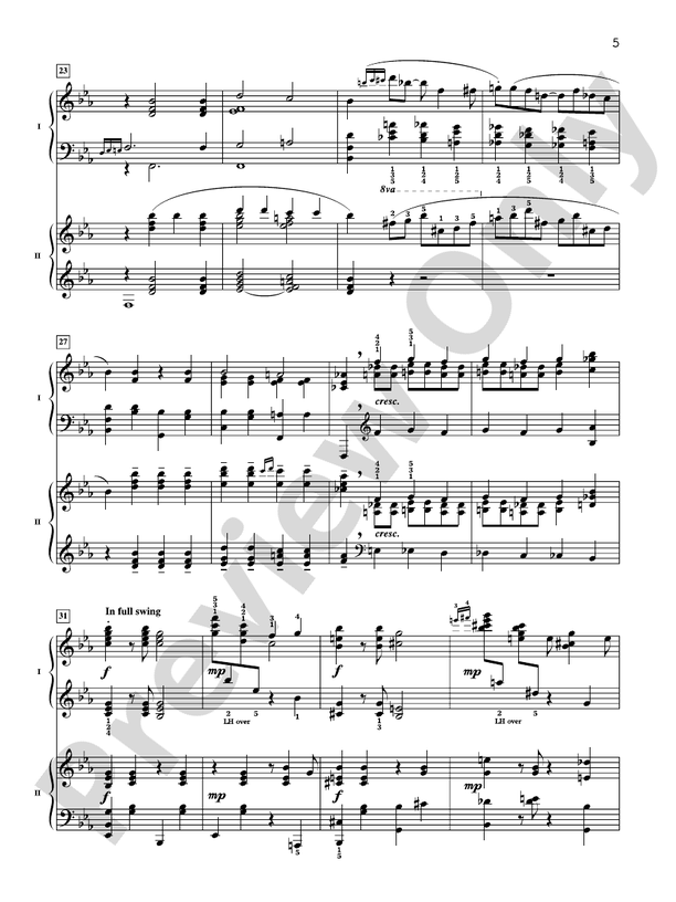 Four Songs by George Gershwin - 2 Pianos, 4 Hands (Digital Download)