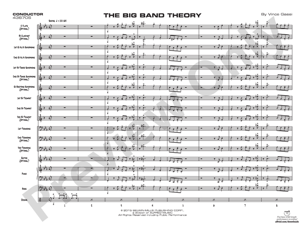 The Big Band Theory - Jazz Ensemble Conductor Score & Parts(Digital Download)