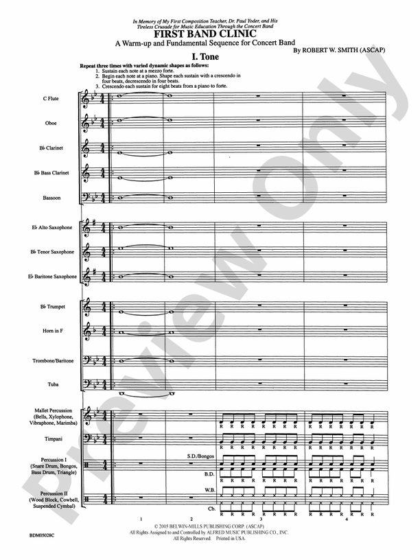 First Band Clinic (A Warm-Up and Fundamental Sequence for Concert Band) - Concert Band Conductor Score & Parts (Digital Download)