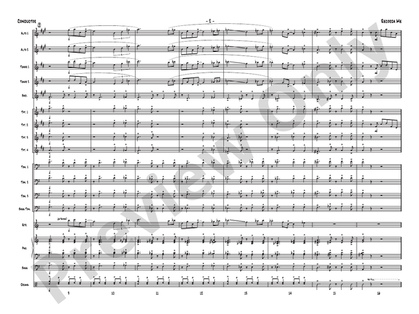 Recorda me (Grade 3.5) - Jazz Ensemble Conductor Score & Parts (Digital Download)