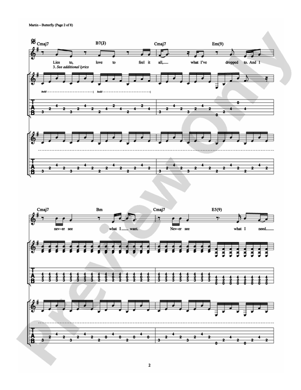 Butterfly - Guitar TAB (Digital Download)