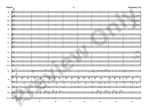 The Cannonball Run - Jazz Ensemble Conductor Score & Parts(Digital Download)
