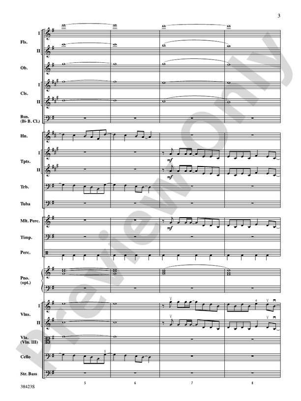 Edge of Glory - Full Orchestra Conductor Score & Parts (Digital Download)