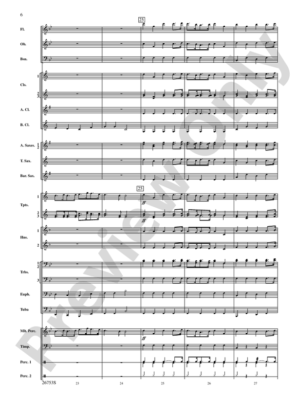 Trumpet March and Ayre - Concert Band Conductor Score & Parts (Digital Download)