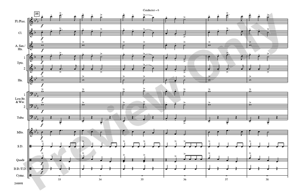 Cotton-Eyed Joe – Marching Band Conductor Score & Parts (Digital Download)