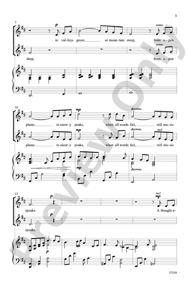 Music Speaks – 2-Part Choral Octavo (Digital Download)