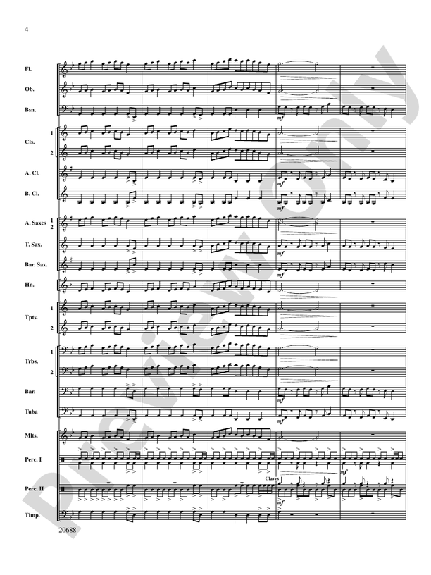 Quintero - Concert Band Conductor Score & Parts (Digital Download)