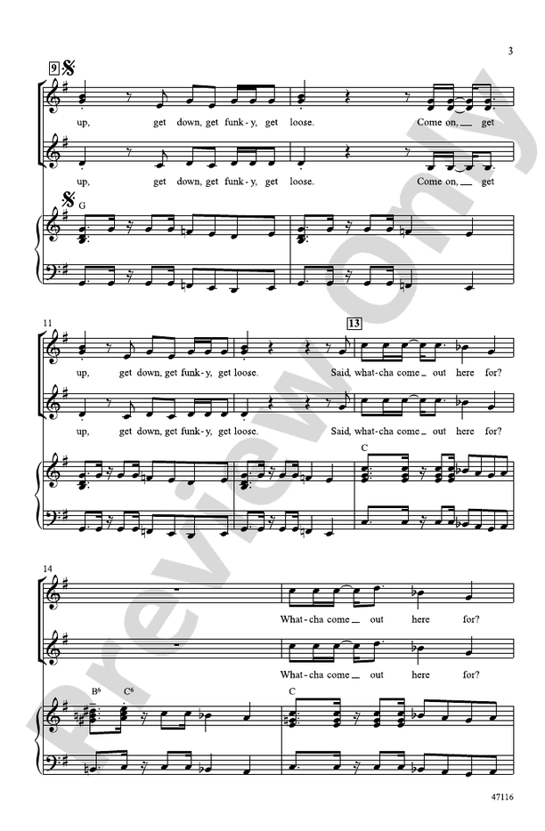 Get Up, Get Down, Get Funky, Get Loose – SSA Choral Octavo (Digital Download)