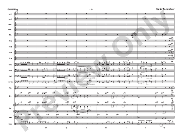 It's Not Polite to Point - Jazz Ensemble Conductor Score & Parts(Digital Download)