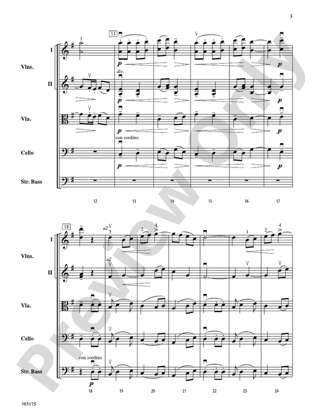 Serenade for Strings (Grade 3) – String Orchestra Conductor Score & Parts (Digital Download)