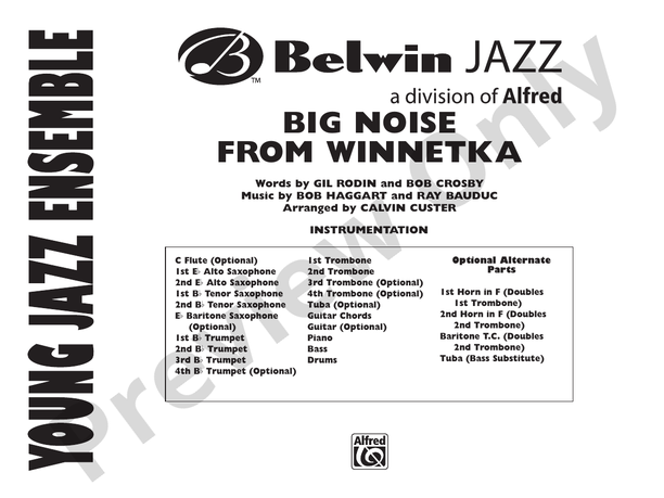 Big Noise from Winnetka - Jazz Ensemble Conductor Score & Parts (Digital Download)