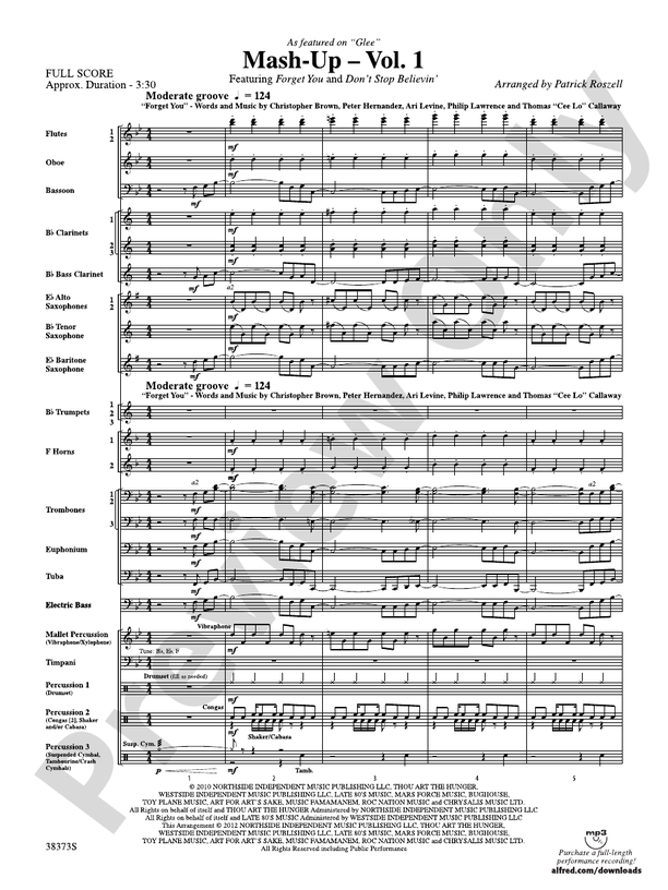 Mash-Up ‚Äì Vol. 1 - Concert Band Conductor Score & Parts (Digital Download)