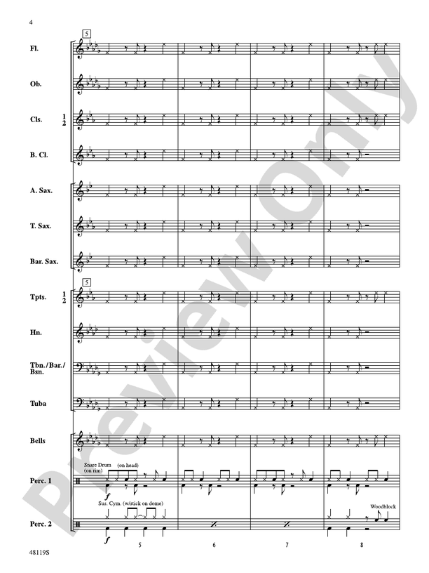 In Darkest Night - Concert Band Conductor Score & Parts (Digital Download)