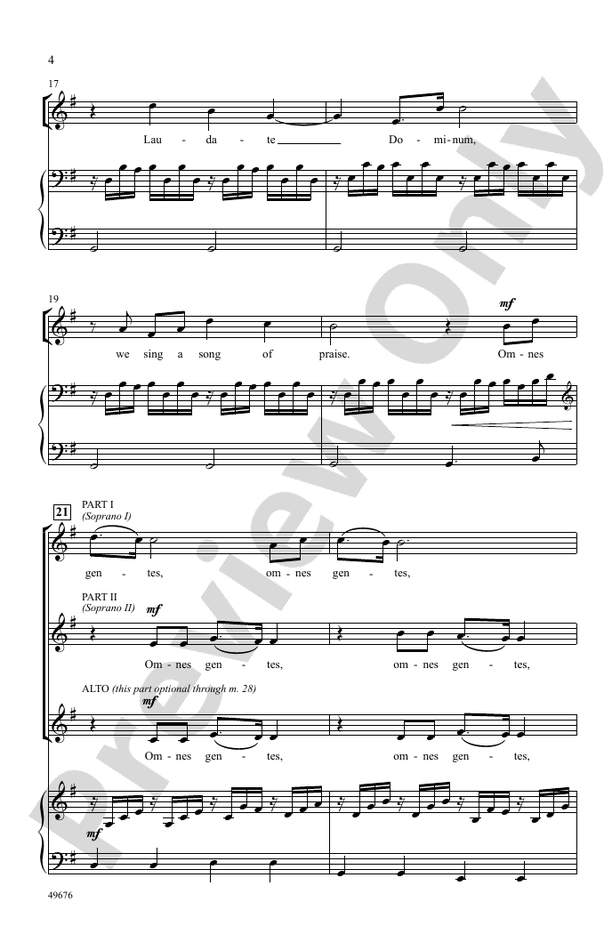 Laudate Dominum - 2 Part/SSA Choral Octavo (Digital Download)