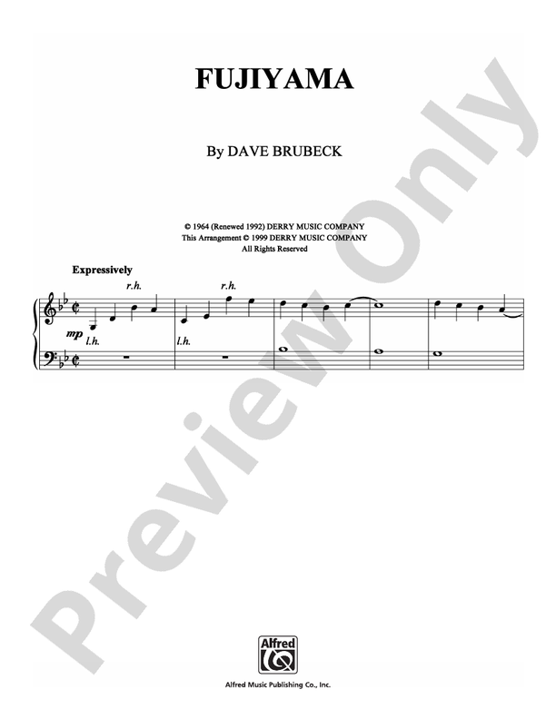 Fujiyama - Piano (Digital Download)