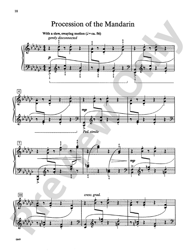 Procession of the Mandarin - Piano Solo (Digital Download)
