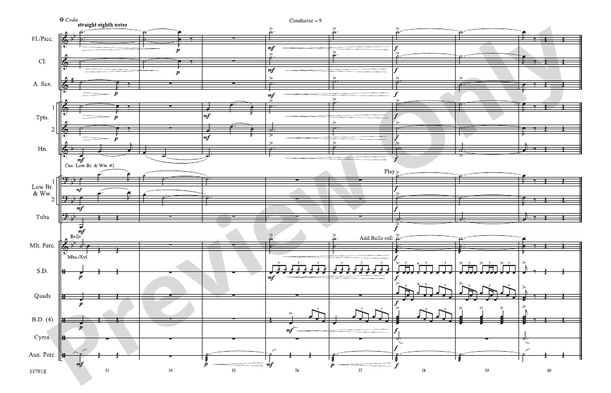 Open Arms – Marching Band Conductor Score & Parts (Digital Download)
