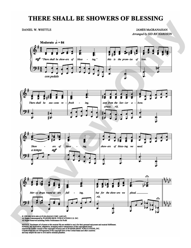There Shall Be Showers of Blessing - Piano (Digital Download)