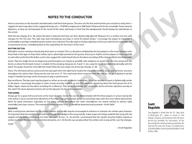 I've Grown Accustomed to Her (His) Face – Jazz Ensemble Conductor Score & Parts (Digital Download)