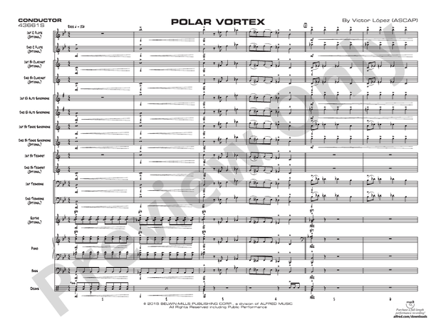 Polar Vortex - Jazz Ensemble Conductor Score & Parts(Digital Download)