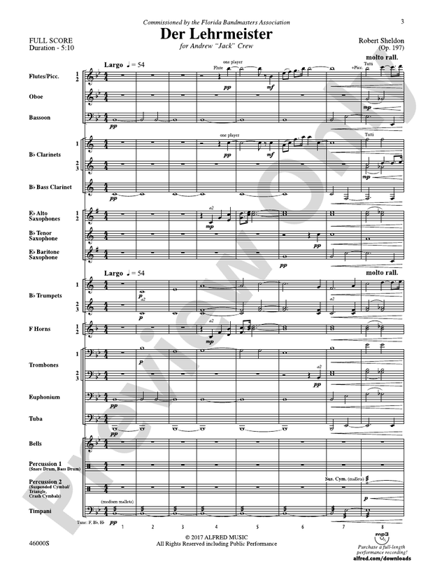 Der Lehrmeister - Concert Band Conductor Score & Parts (Digital Download)