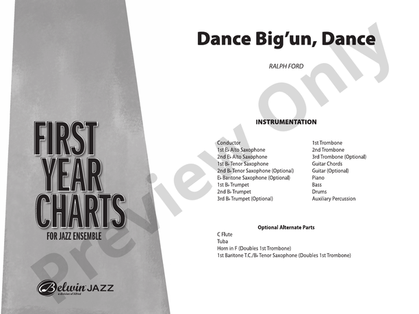 Dance Big'un Dance - Jazz Ensemble Conductor Score & Parts(Digital Download)