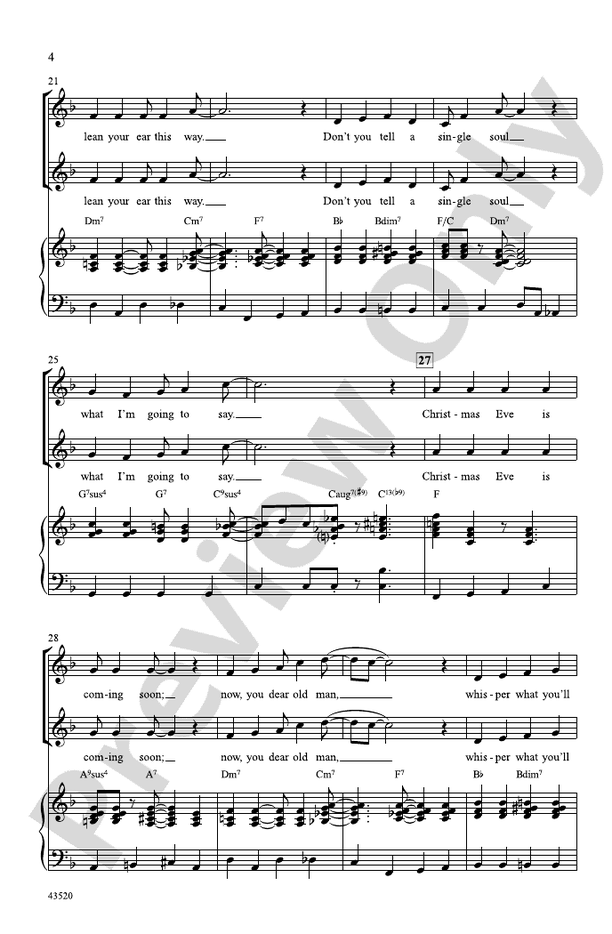 Five Favorite Holiday Songs – SSA Choral Octavo (Digital Download)