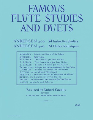 Famous Flute Studies and Duets - (The Big Blue Book) - Cavally Editions Flute Duet