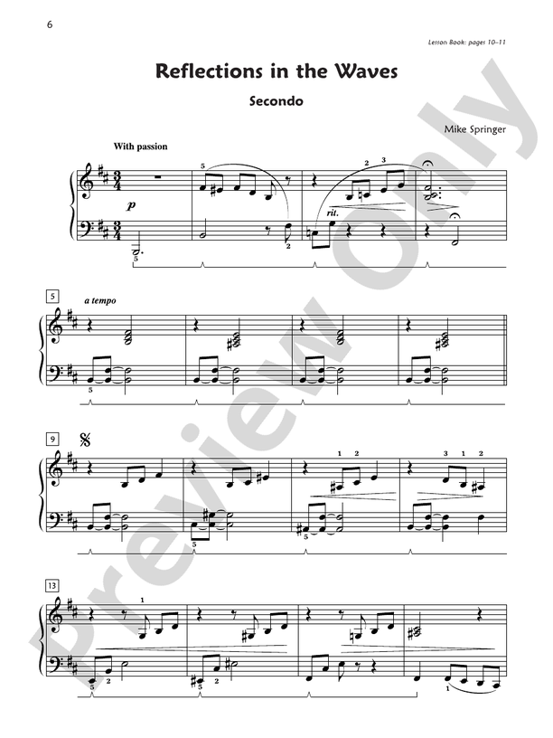 Premier Piano Course, Duet 6 - 1 Piano, 4 Hands (Digital Download)