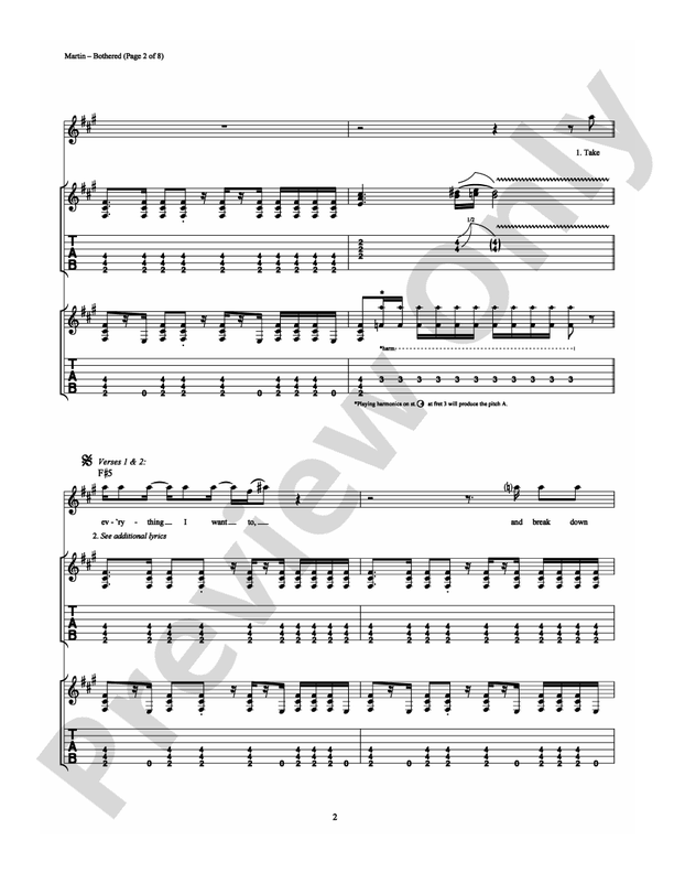 Bothered - Guitar TAB (Digital Download)