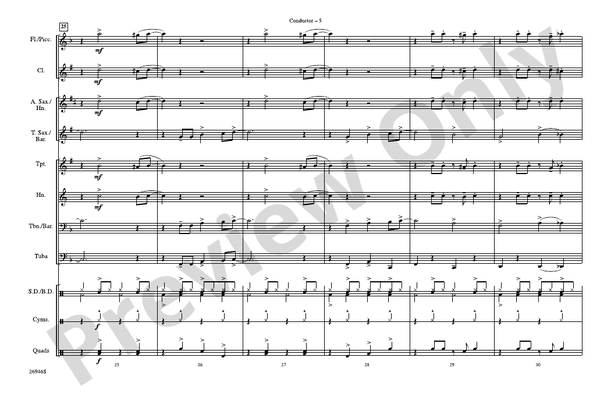 When the Saints Go Swingin' In – Marching Band Conductor Score & Parts (Digital Download)