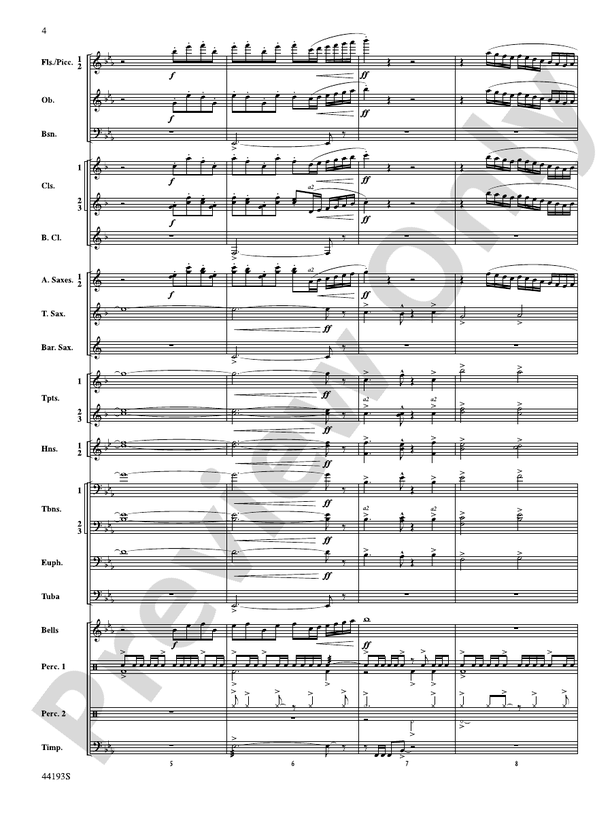 Bright Lights! - Concert Band Conductor Score & Parts (Digital Download)