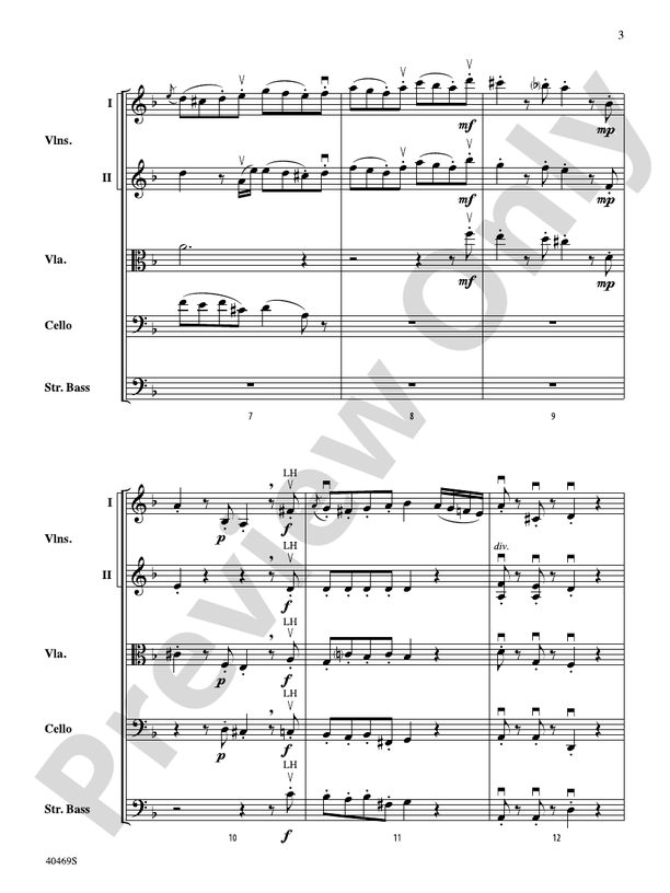 Allegro from "Quinten" Quartet – String Orchestra Conductor Score & Parts (Digital Download)