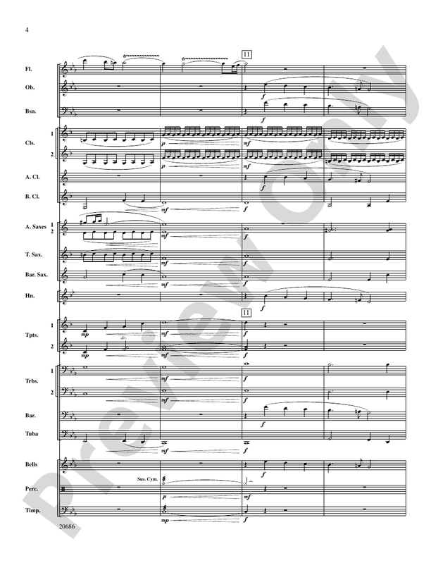 Timberline Overture - Concert Band Conductor Score & Parts (Digital Download)