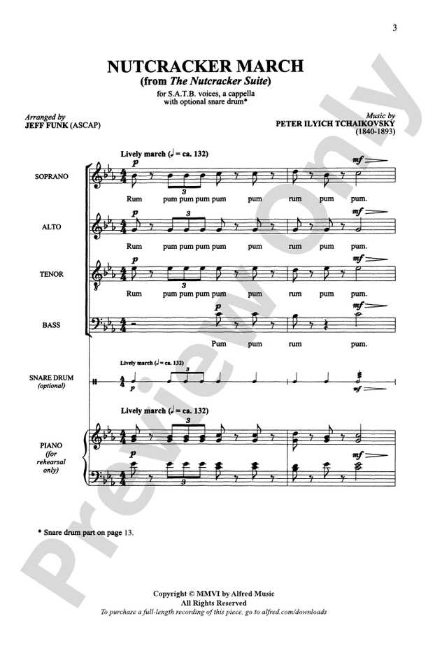 Four Nutcracker Favorites – SATB a cappella Choral Octavo (Digital Download)