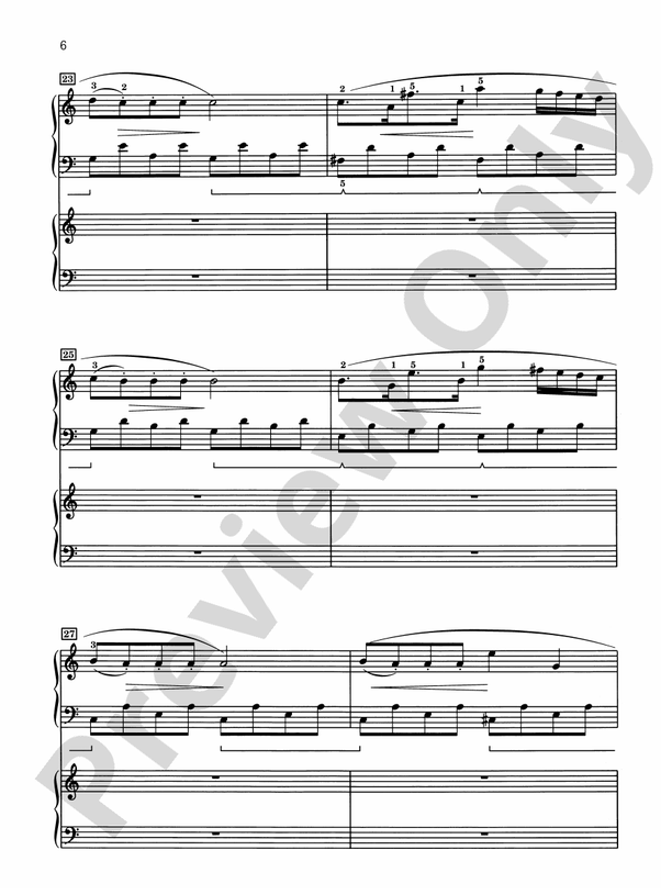 Concerto in C Major: In Three Movements for Solo Piano with Piano Accompaniment - 2 Pianos, 4 Hands (Digital Download)