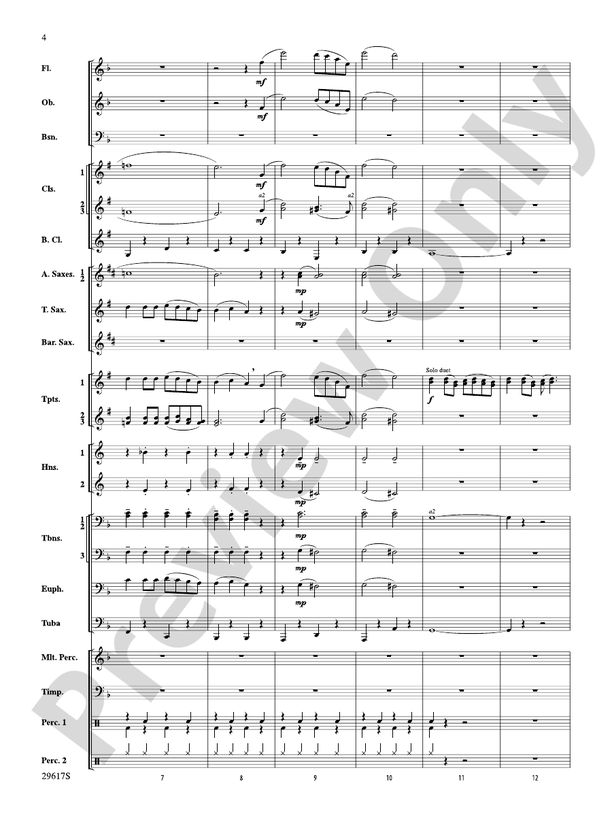 Rain - Concert Band Conductor Score & Parts (Digital Download)