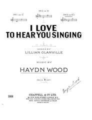 I Love To Hear You Singing - Eb Major Vocal/Piano (Digital Download)