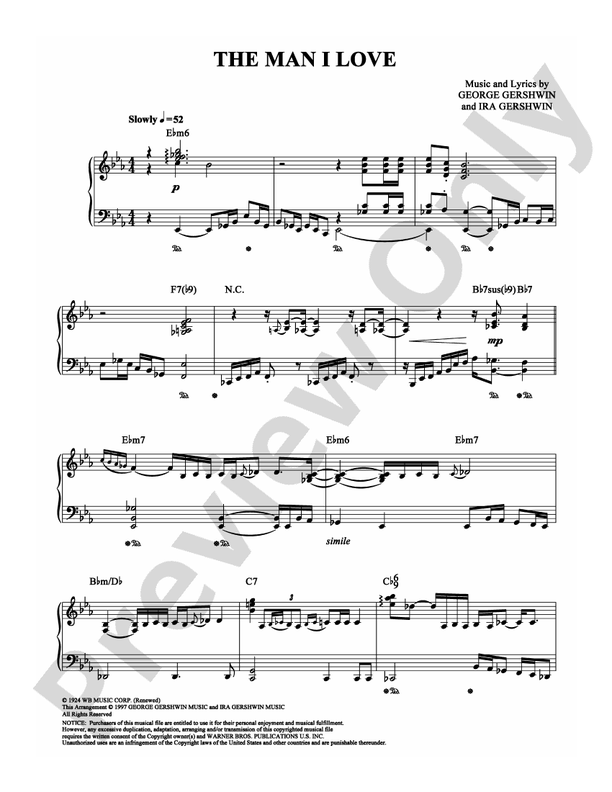 The Man I Love - DSM-PS-0002193 - Piano (Digital Download)