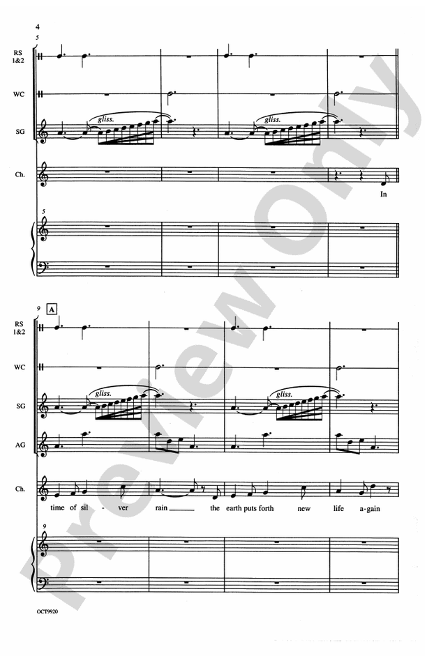 In Time of Silver Rain – Children's and SATB Choral Octavo (Digital Download)