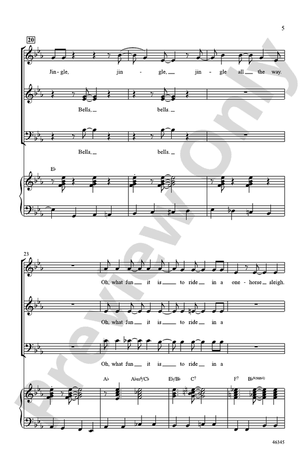 Jingle Bells – 3 Part Mixed Choral Octavo (Digital Download)
