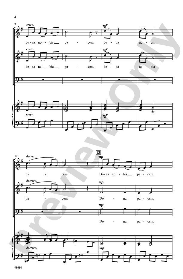 Dona Nobis Pacem - Sonja Poorman – SAB Choral Octavo (Digital Download)