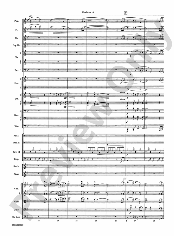 Flying – Full Orchestra Conductor Score & Parts (Digital Download)