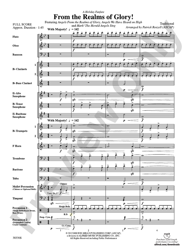 From the Realms of Glory! - Concert Band Conductor Score & Parts (Digital Download)