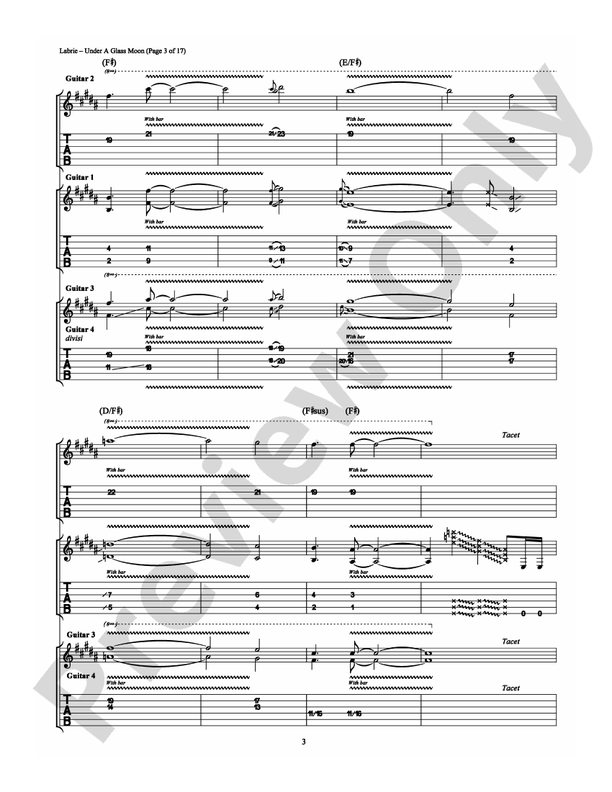 Under a Glass Moon - Guitar TAB (Digital Download)