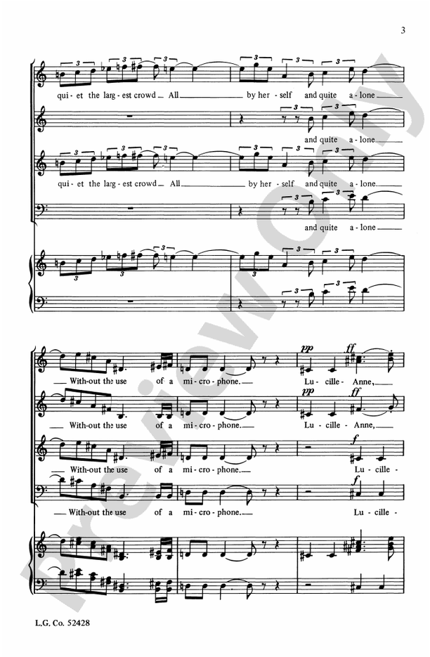 Lucille-Anne / Jeff (from The Way They Are) – SATB Choral Octavo (Digital Download)
