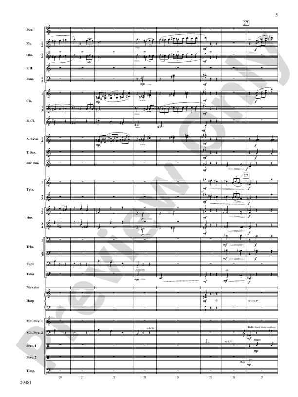Casey at the Bat - Concert Band Conductor Score & Parts (Digital Download)